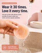 No Show Nipple Cover Reusable Silicone Nipple Pasties Adhesive Stick on Bra Breast Petals With Laser Bag For Women