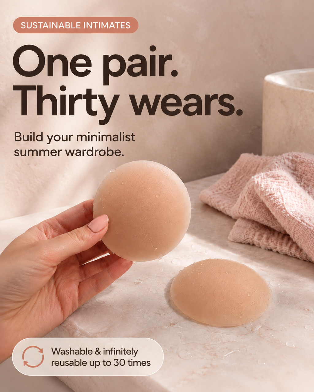 No Show Nipple Cover Reusable Silicone Nipple Pasties Adhesive Stick on Bra Breast Petals With Laser Bag For Women